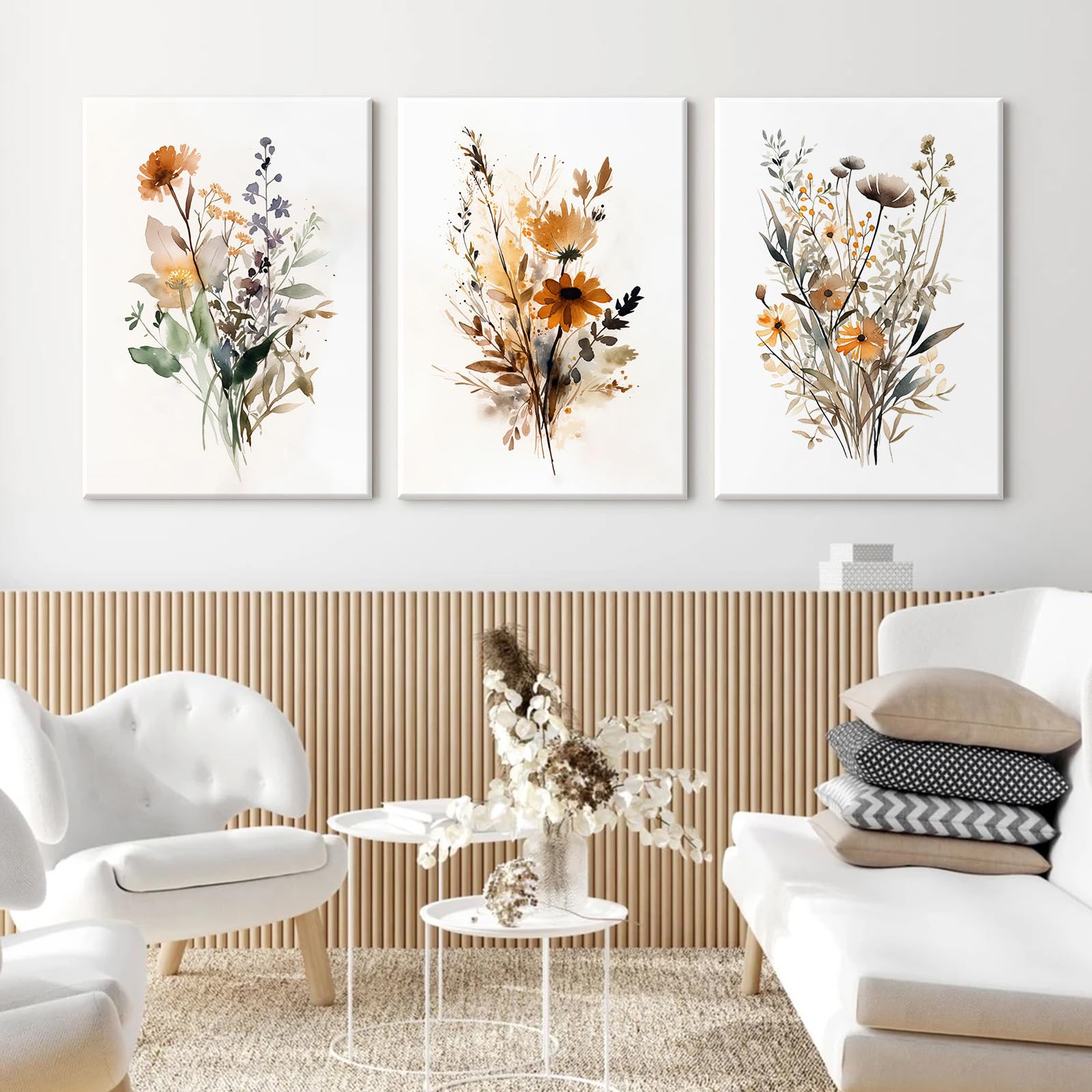 Amazon.com: Botanical Wall Art Set of 3 Floral Wall Decor Prints