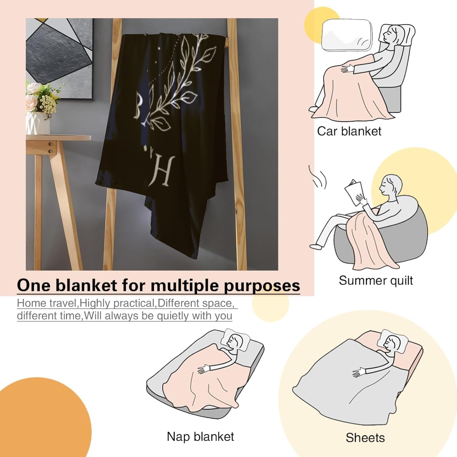 Velaris City of Starlight Blanket The Night Court Bookish Fantasy Aesthetic Blanket Funny Reading Nook Super Soft Throw Flannel Blanket for Book Lovers Fan Gift（give Away Canvas Bag +50pcs Stickers）