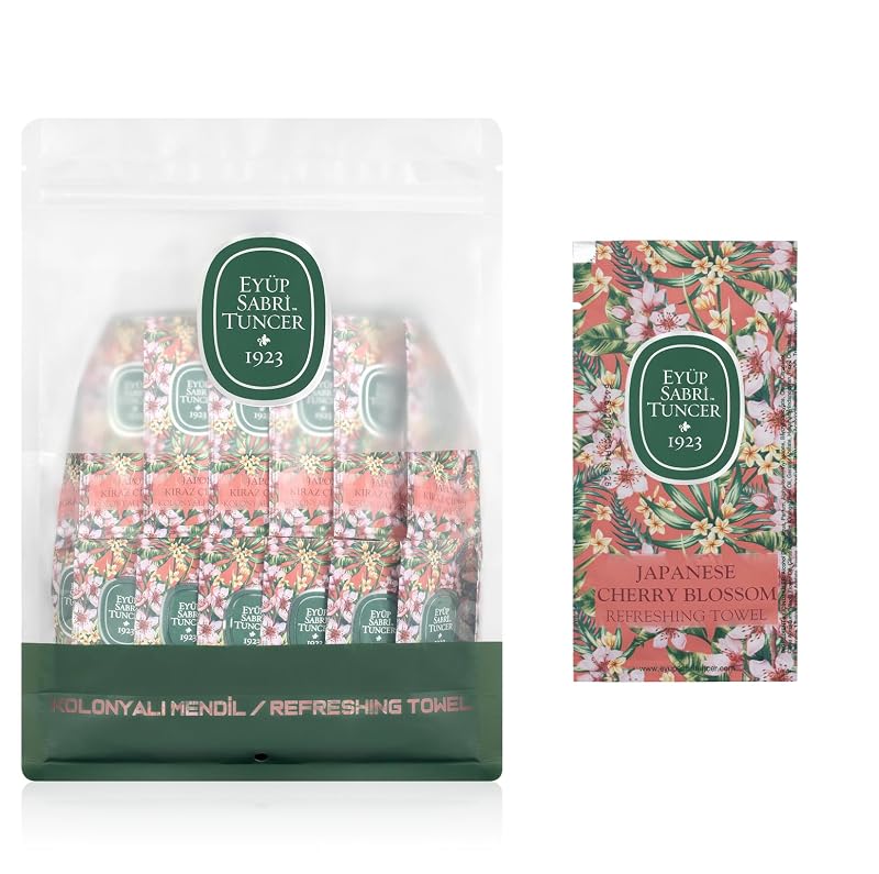 Lenços umedecidos refrescantes Eyup Sabri Tuncer Japanese Cherry Blossom, Pacote com 150