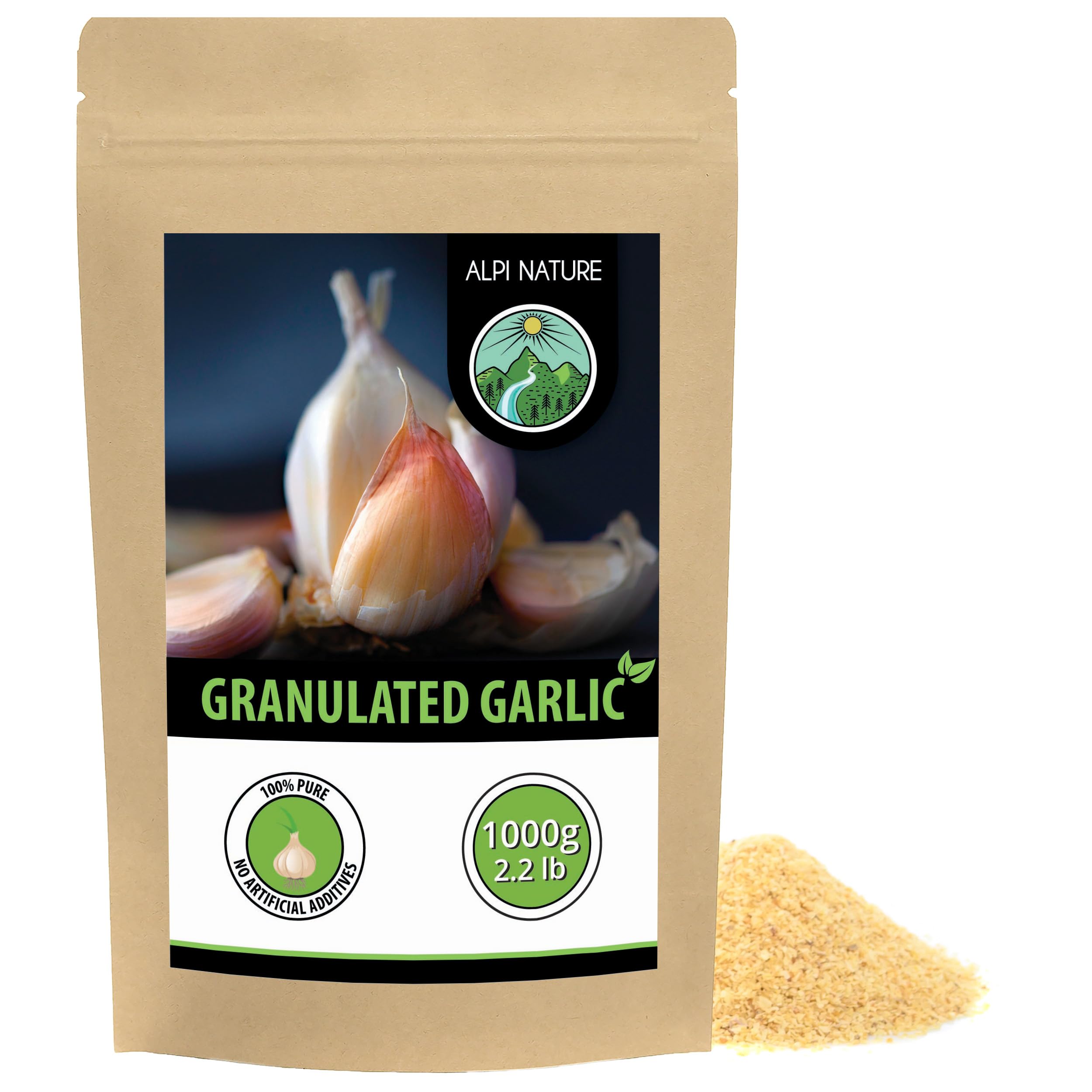 Garlic Granules 1kg 2.2 lb, Dried and Minced Garlics, Granulated Garlic Seasoning