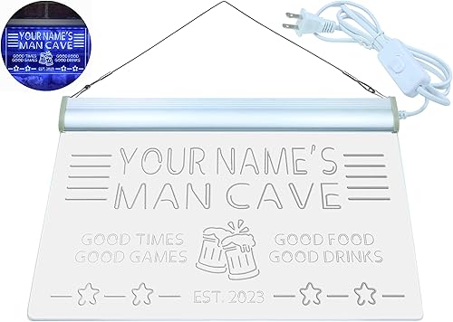 Vista 81 de ADVPRO Letrero de neón LED multicolor personalizado con texto en inglés "Man Cave Home Bar Est. Year", 32 x 24 pulgadas st4s86-x0012a-tm-c Varios