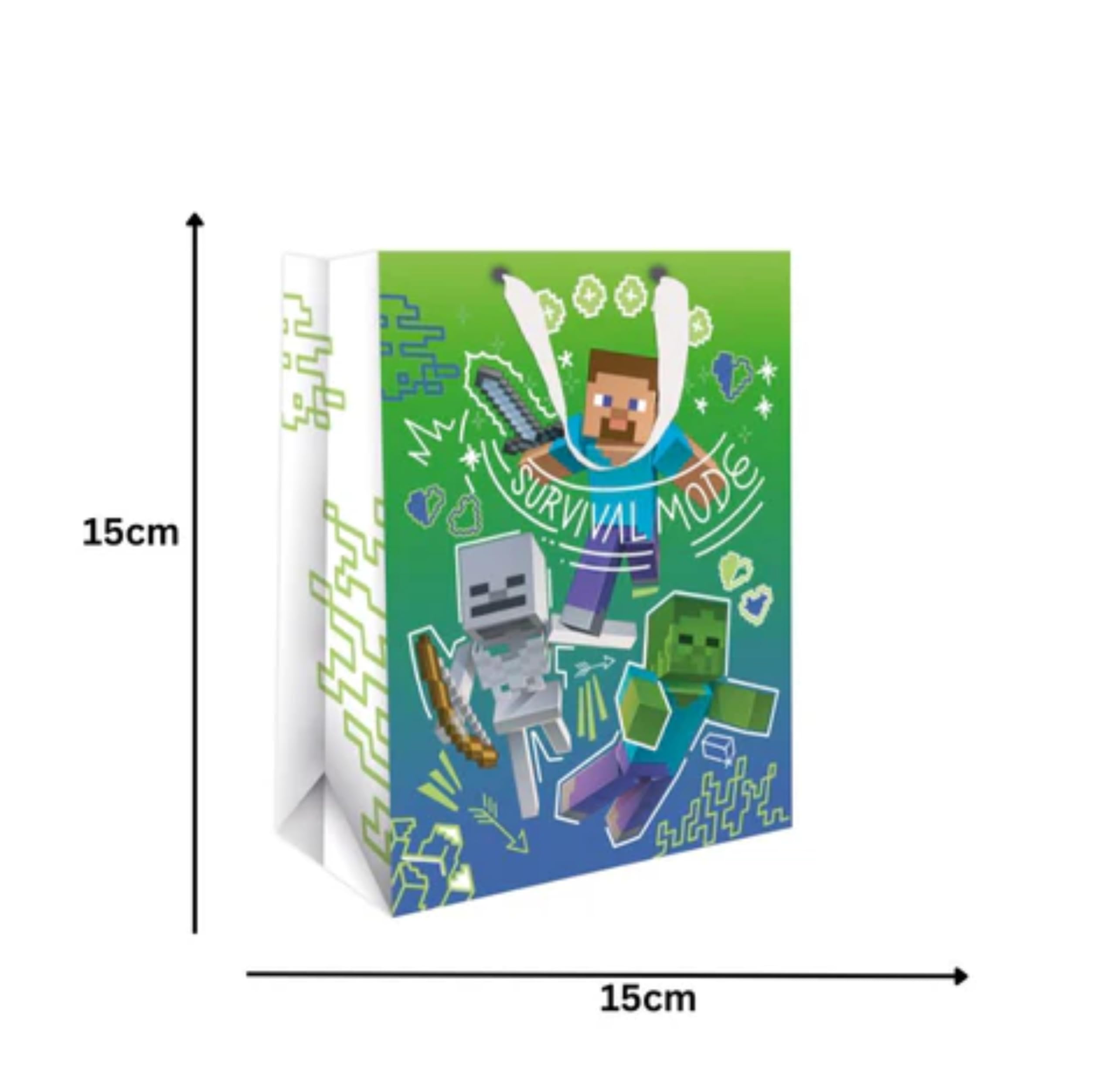 Minecraft Gift Bag multipack of 5 Gift bags/Party bags Minecraft themed ideal for parties & kids birthdays - Image 3