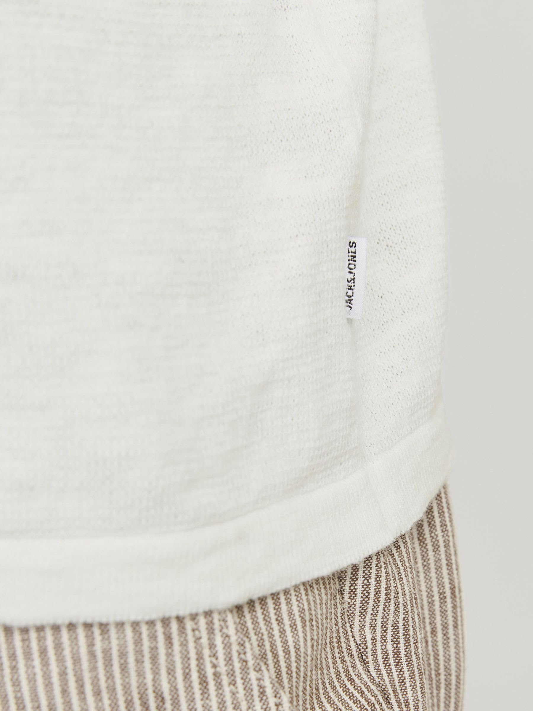 JACK & JONES Męski sweter z dzianiny Jjesummer Knit Crew Neck Sn, Cloud Dancer, S