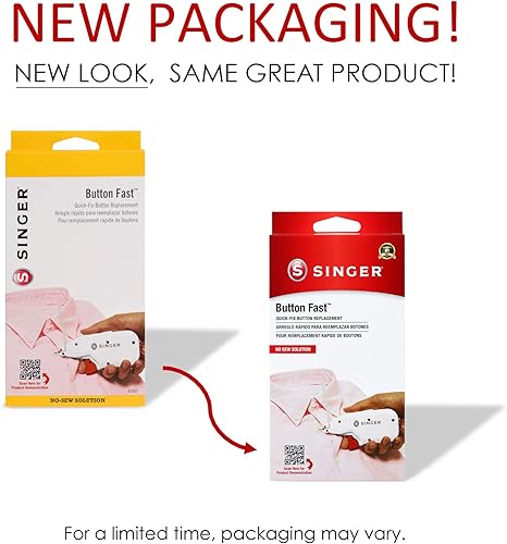 Miniatura 8 de Singer Botón de fijación rápida herramienta de reemplazo de botón con 60 sujetadores y 12 botones (01933)