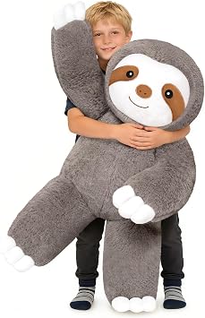 SQEQE Giant Sloth Stuffed Animal 30 in, Big Stuffed Sloth for Kids Adults, Cute Huge Plushies for Birthday Christmas Valentines Gift