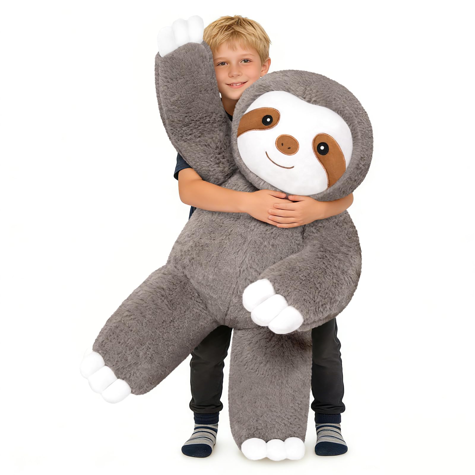 SQEQE Giant Sloth Stuffed Animal, 76CM Large Sloth Plush, Soft Cuddly Plush Toy Cute Plushies Gift for Kids Adults