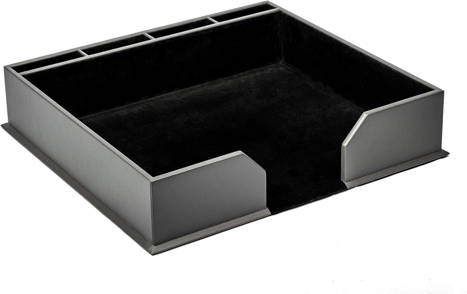 DACASSO Leatherette Conference Room Set - Luxury Leather Desk Blotter for Writing - Executive Desk Surface Protector - (Set of 12, Gray)