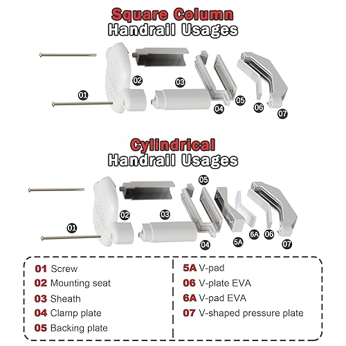 Miniatura 7 de 2 adaptadores de barandilla para puerta de bebé, accesorios de montaje de escalera sin perforación, se adapta a barandillas cuadradasredondas de