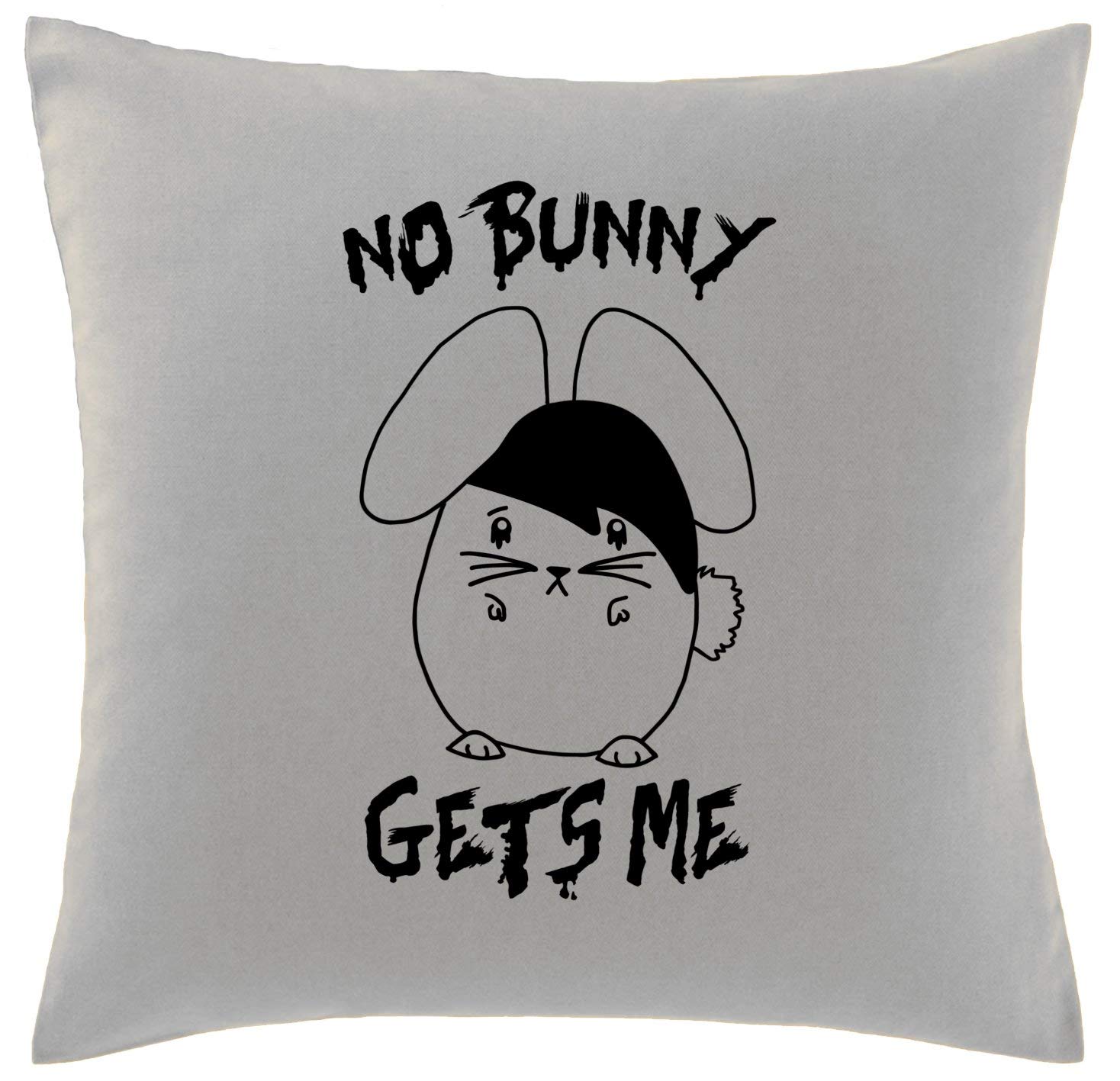 HippowarehouseNo bunny gets me - Emo rabbit Printed bedroom accessory cushion cover case 41x41cm
