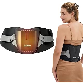 Cordless Heating Pad for Lower Back Pain Relief, Wireless Back Massager with Heat & 3 Vibration Modes, Lumbar Support Belt for Men & Women,Rechargeable - Amazon product rated Grade A