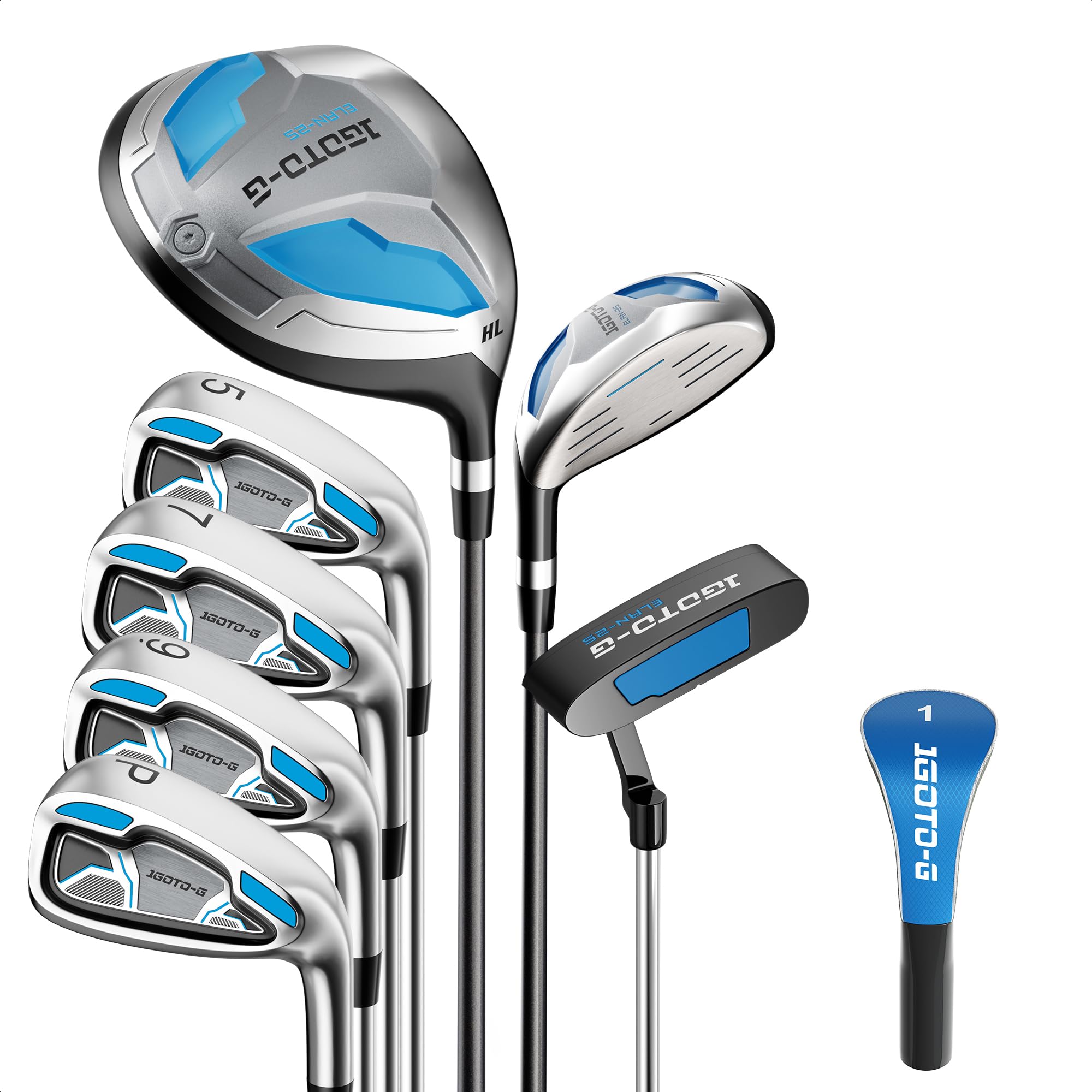 8 Pieces Golf Clubs Set for Men & Women - Complete Golf Clubs Full Set Includes 1# Drive,…