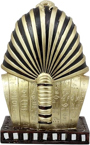 Miniatura 4 de Ebros Antiguo Egipcio Faraón Máscara del Rey TUT Estatua de Busto Tutankamón Dorado