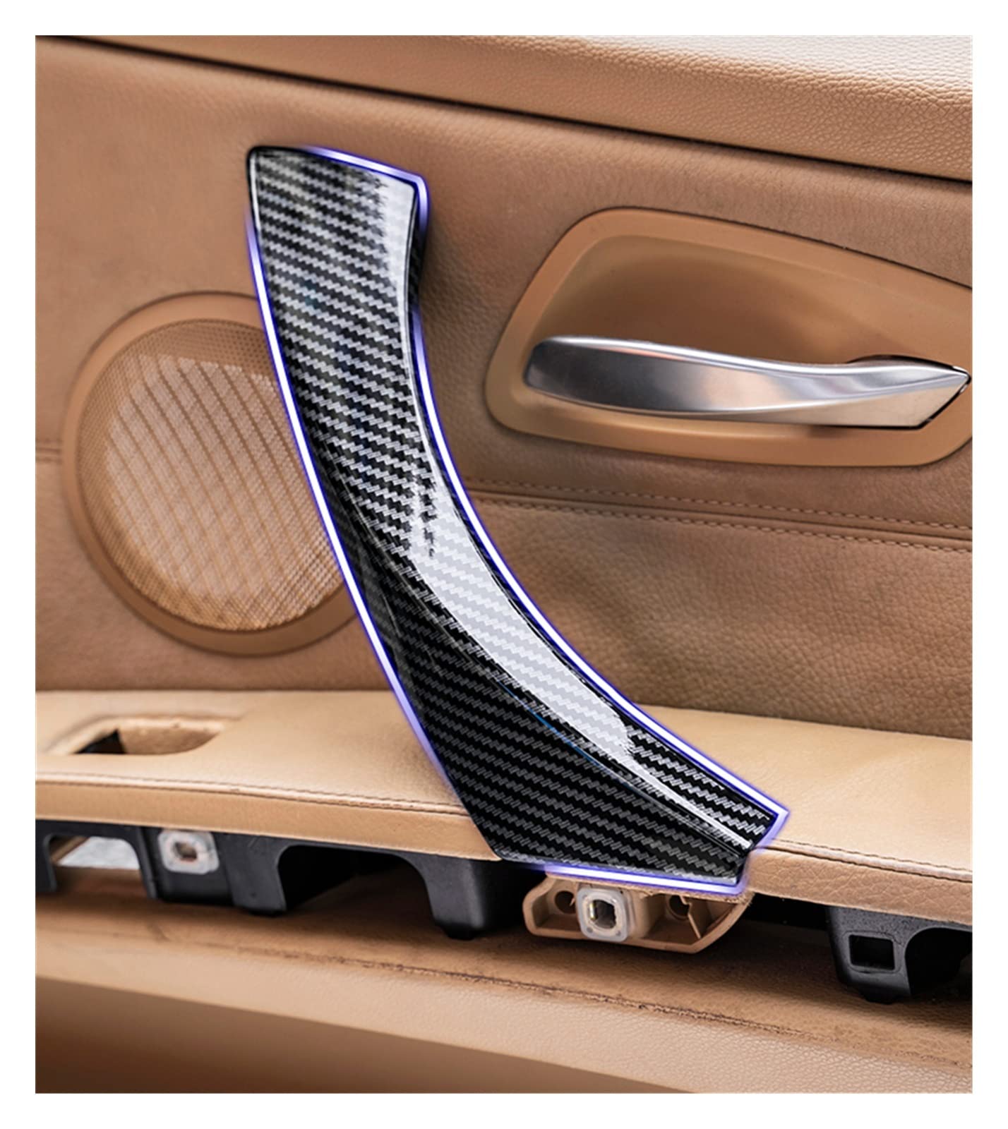 Voor 3 Serie E90 E91 328 330 335 Auto Links Rechts Binnendeur Handvat Innerlijke Armsteun Panel Trim Cover Binnendeurhandgreep (Kleur : Gray(on The Left