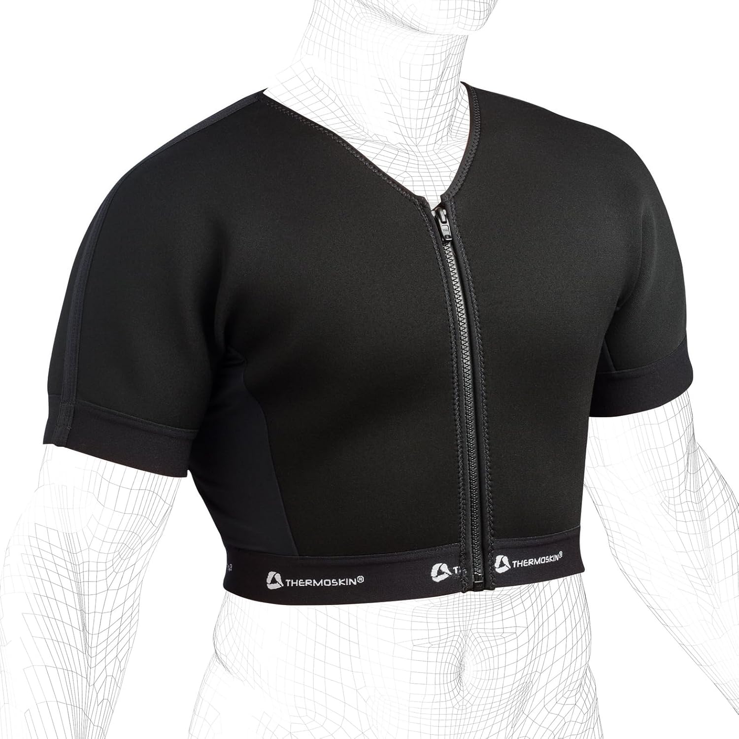 Thermoskin EXO Double Shoulder, General shoulder instability/weakness, Color Black (Small)