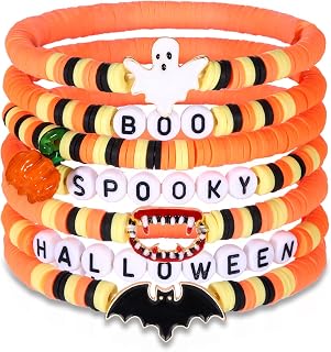 Preppy Beaded Bracelets Heishi Stretch Bracelet for Woman Girls Teens Evil Eye Polymer Clay Stackable Charm Y2K Summer Bracelets Surfer Beach Bracelets Preppy Jewelry