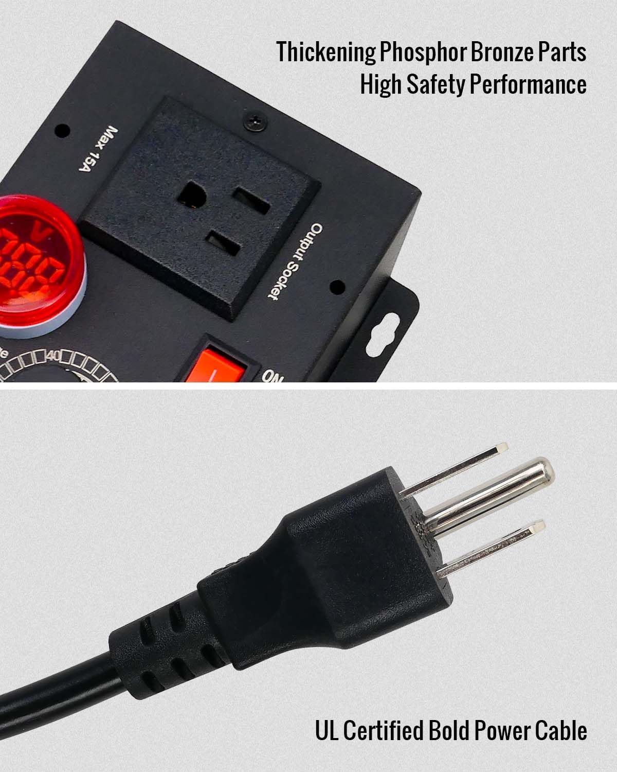 Snapklik.com : Variable Speed Controller, 15A 100V-120V AC Motor Speed ...