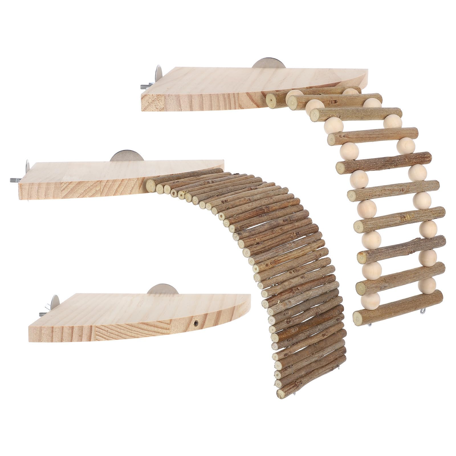 Holz Kletterplattform für Hamster und Rennmäuse mit Leiter, Spielplatz