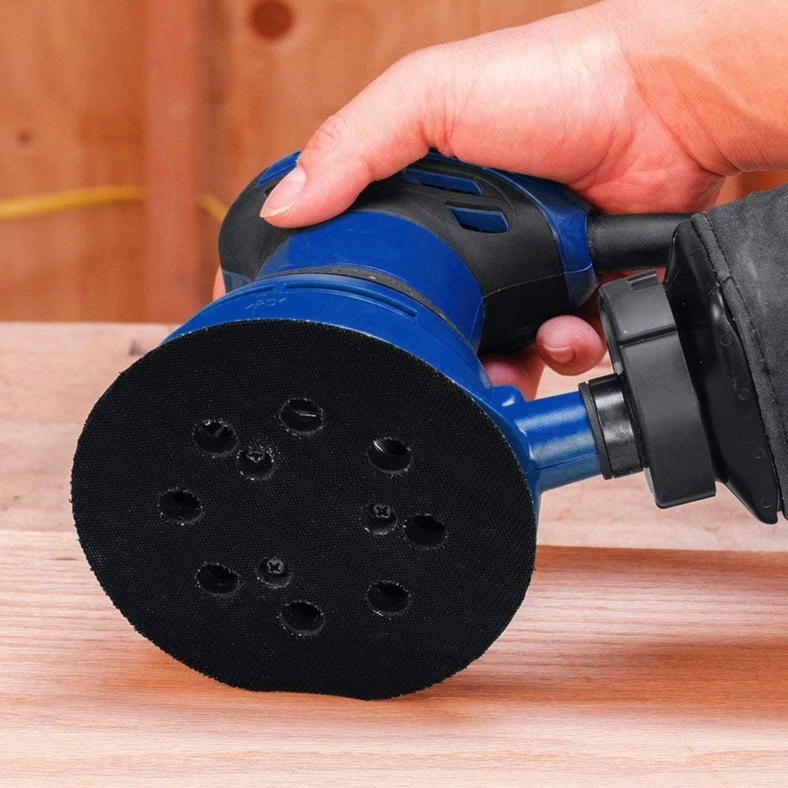 Disco abrasivo a 8 fori in pollici, piastra di supporto per lucidatura da 125 mm per levigatrice smerigliatrice, materiale PA6-GF30 con design di raffreddamento a 4 ventole,
