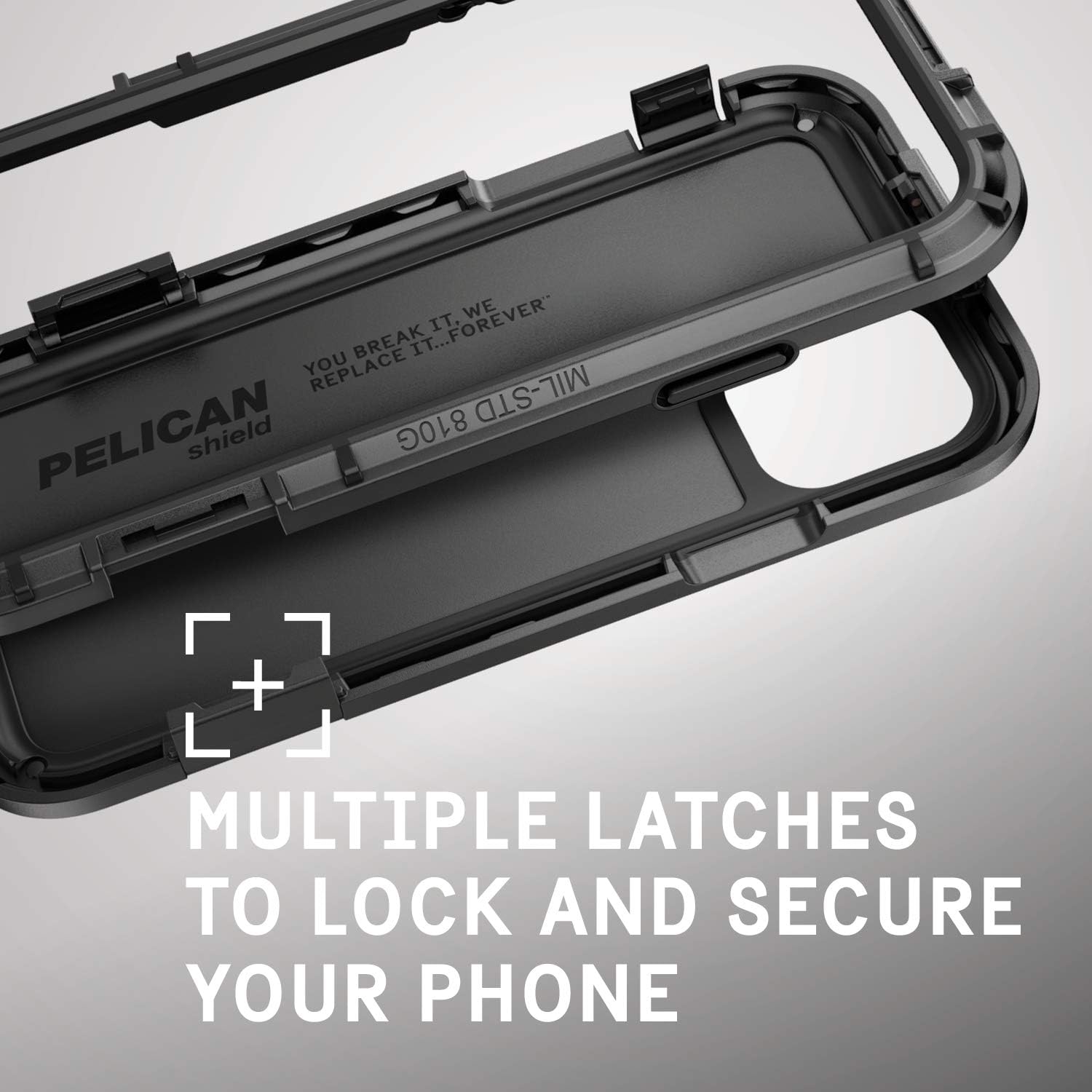 Pelican iPhone 11 Pro/XS/X Case, Shield Case - Military Grade Drop Tested – Dupont Kevlar Carbon, TPU, Polycarbonate Protective Case for Apple iPhone 11 Pro/XS/X (Black)