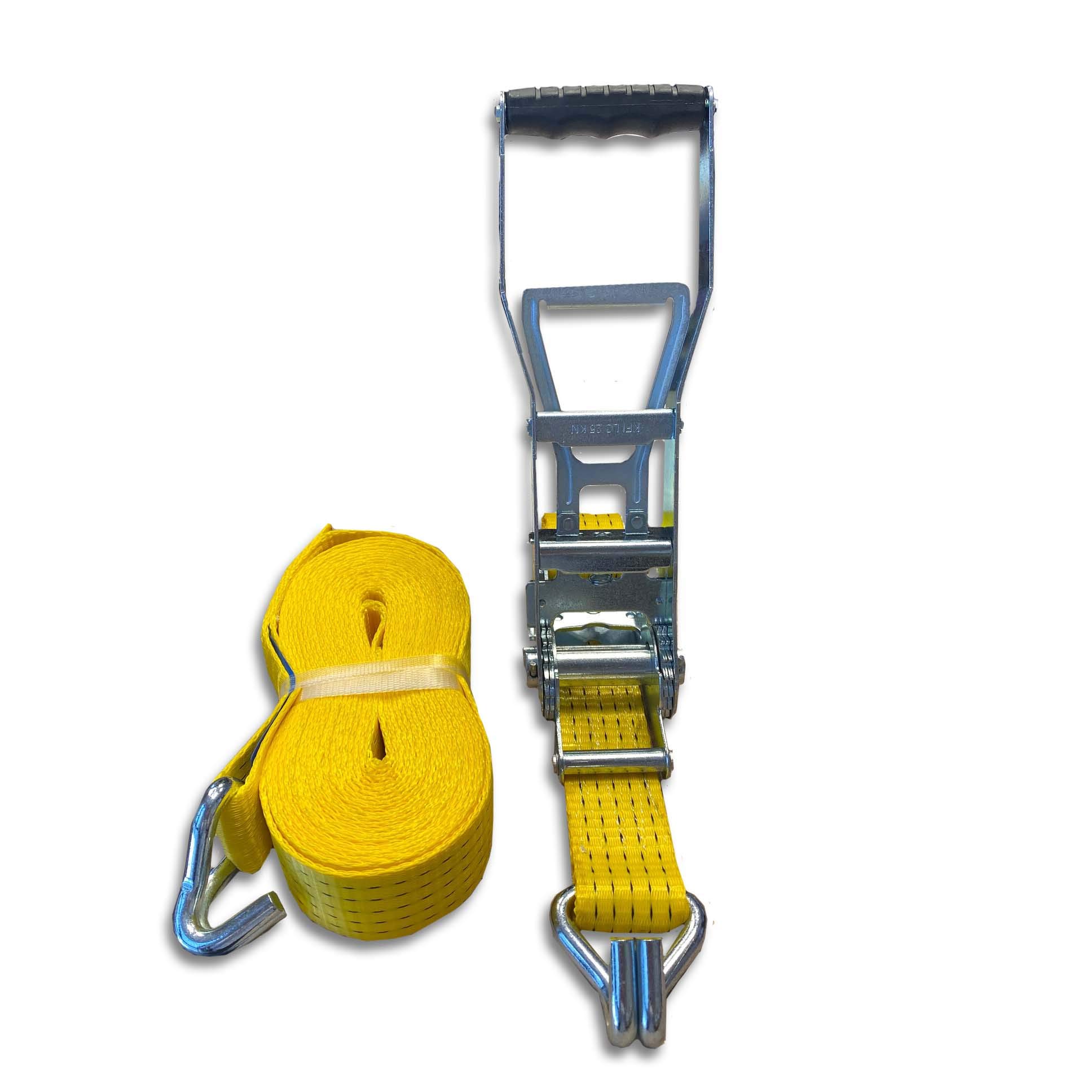 Spanngurt 5to 30m 50 mm /2-teilig Langhebel-Ratsche EN 12195-2 2500/5000 daN gelb