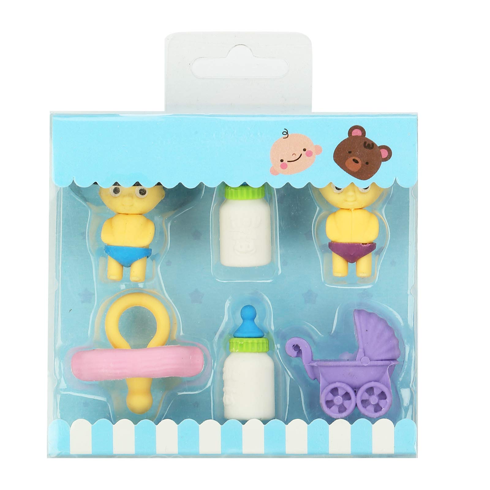 Smily Kiddos Eraser set (Light Blue)