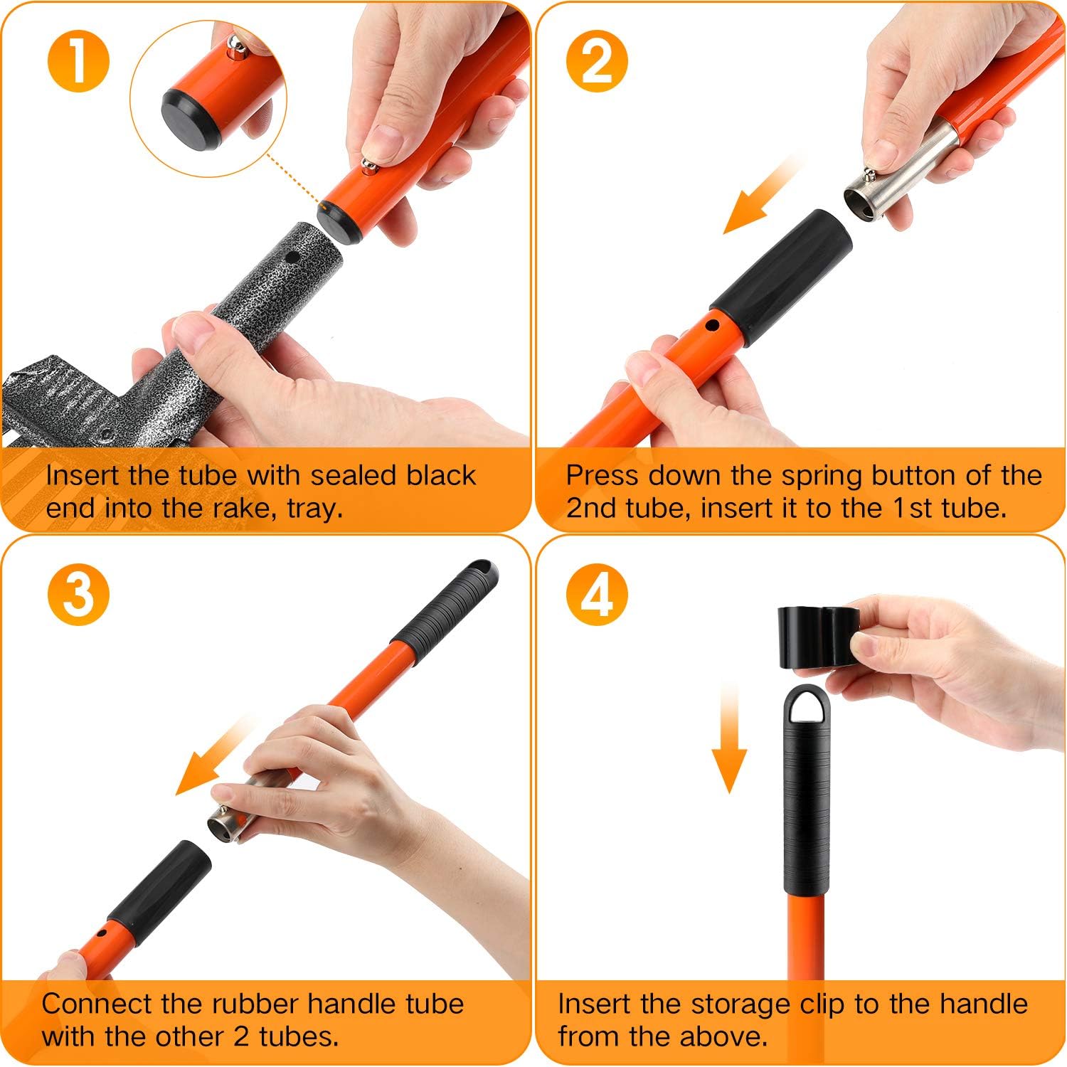 HITKYC Pooper Scooper for Large Dogs, Extra Large Long Handle Dog Pooper Scooper with Durable Metal Rake & Tray, Easy to Use Poop Scooper for Pets, Great for Grass, Lawns, Dirt, Gravel