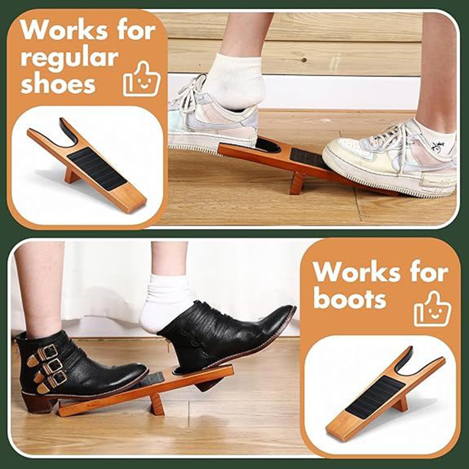 Extractor de botas de vaquero – Extractor de zapatos de boca ancha – Extractor de zapatos de madera, para vaquero, trabajo, snowboard, al aire libre, esquí, trabajo, casa y motociclismo