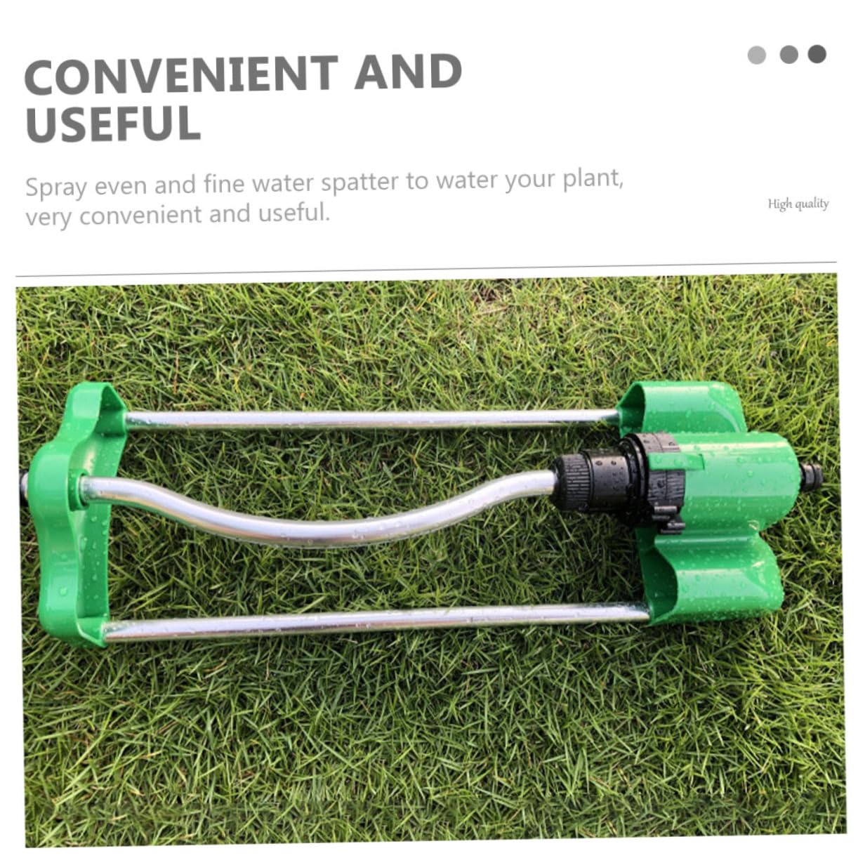 SUPVOX Irrigatore Oscillante da Giardino a 17 Fori in Lega di Alluminio e Plastica, Spruzzo Uniforme e Fine, per Prato e Orto