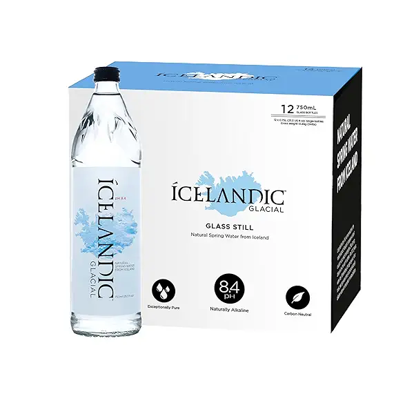 Icelandic Glacial Natural Spring Water, Still, 25.3 oz Glass Bottle (Pack of 12) 1