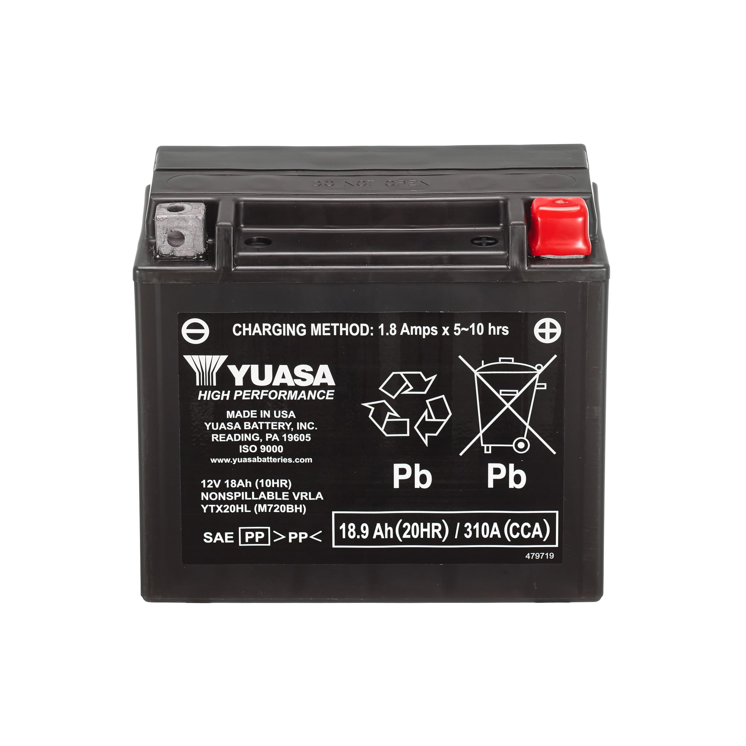 Yuasa YTX20HL 12V 310 CCA AGM VRLA Motorradbatterie