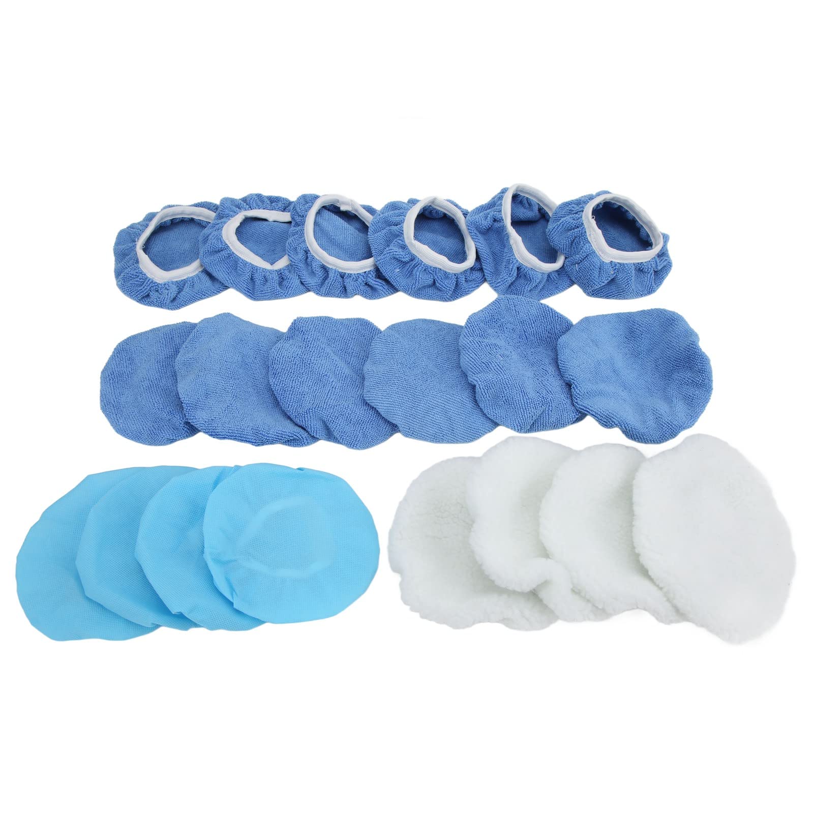 Jxngery Auto-Polierpad, Mikrofaser, für Autos, Motorräder, Schiffe, 20-teilig, 15,2 cm, Polier- und Polierhauben-Set