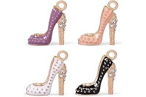 4 Colors High Heel Shoe Charms Pendants