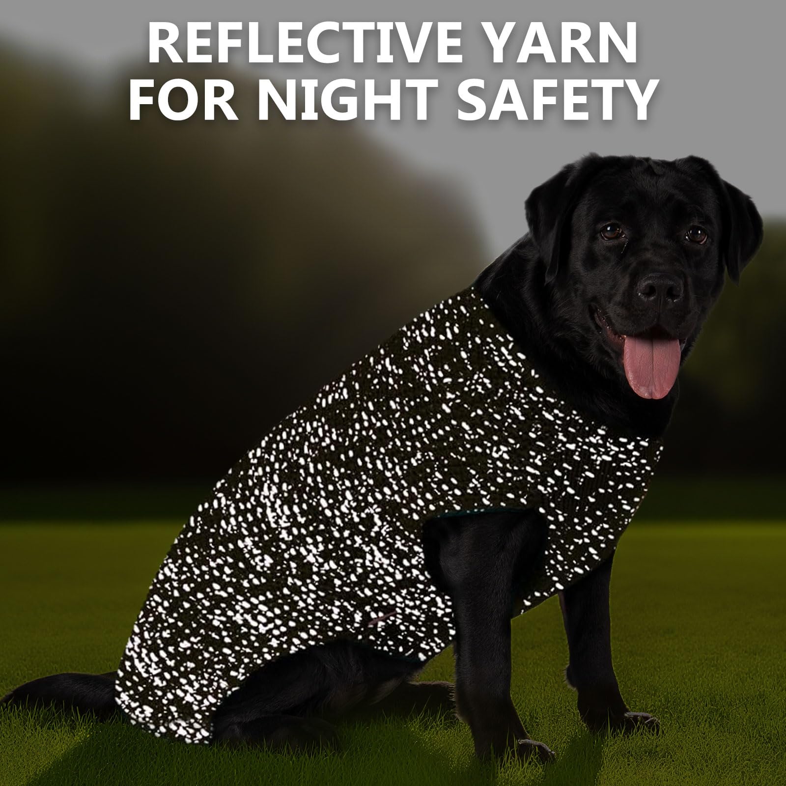 KYEESE Pull pour chien de petite taille avec trou pour laisse - Pull chaud extensible et confortable avec fil réfléchissant - Marron - Taille XS