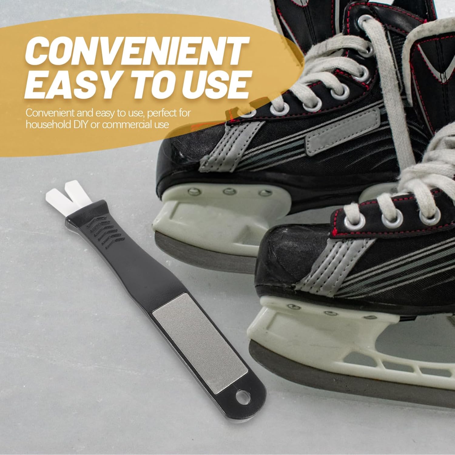 Sosoport 4pcs Skate Sharpener Tool for Ice Skates Portable Grindstone for Hockey and Figure Skating Blades and Reusable User-Friendly Design Instructions