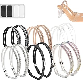Elastic High Heels Shoe Straps, Rhinestone Elastic High Heel Anti-Loose Straps, Shoe Straps for Heels Detachable Shoe Straps, 6pcs, One Size