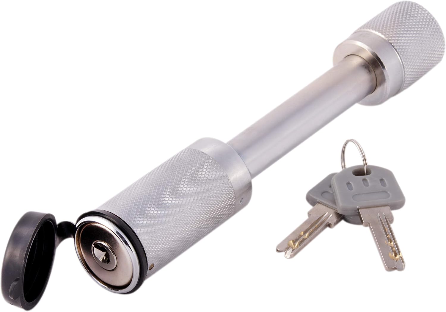 MaxxHaul 70050 Trailer Hitch Lock - Heavy Duty 5/8"- Hitch Locking Receiver Pin With 2 Keys, Chrome