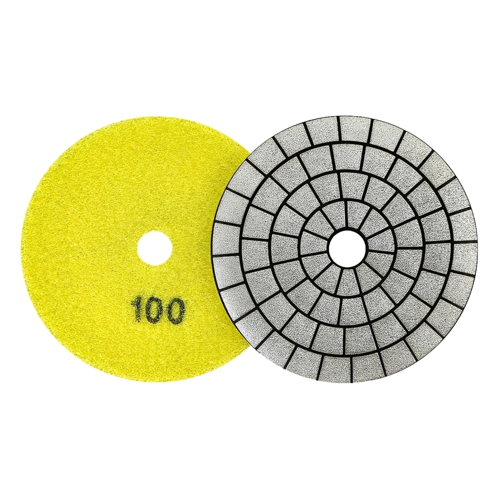 Electroplated Diamond Sanding Pad, 100Grit 4inch 100mm Grinding Disc Hook and Loop Backing for Stone Tile Glass Trimming & Metal Polishing & Wood Sanding (1 Piece)