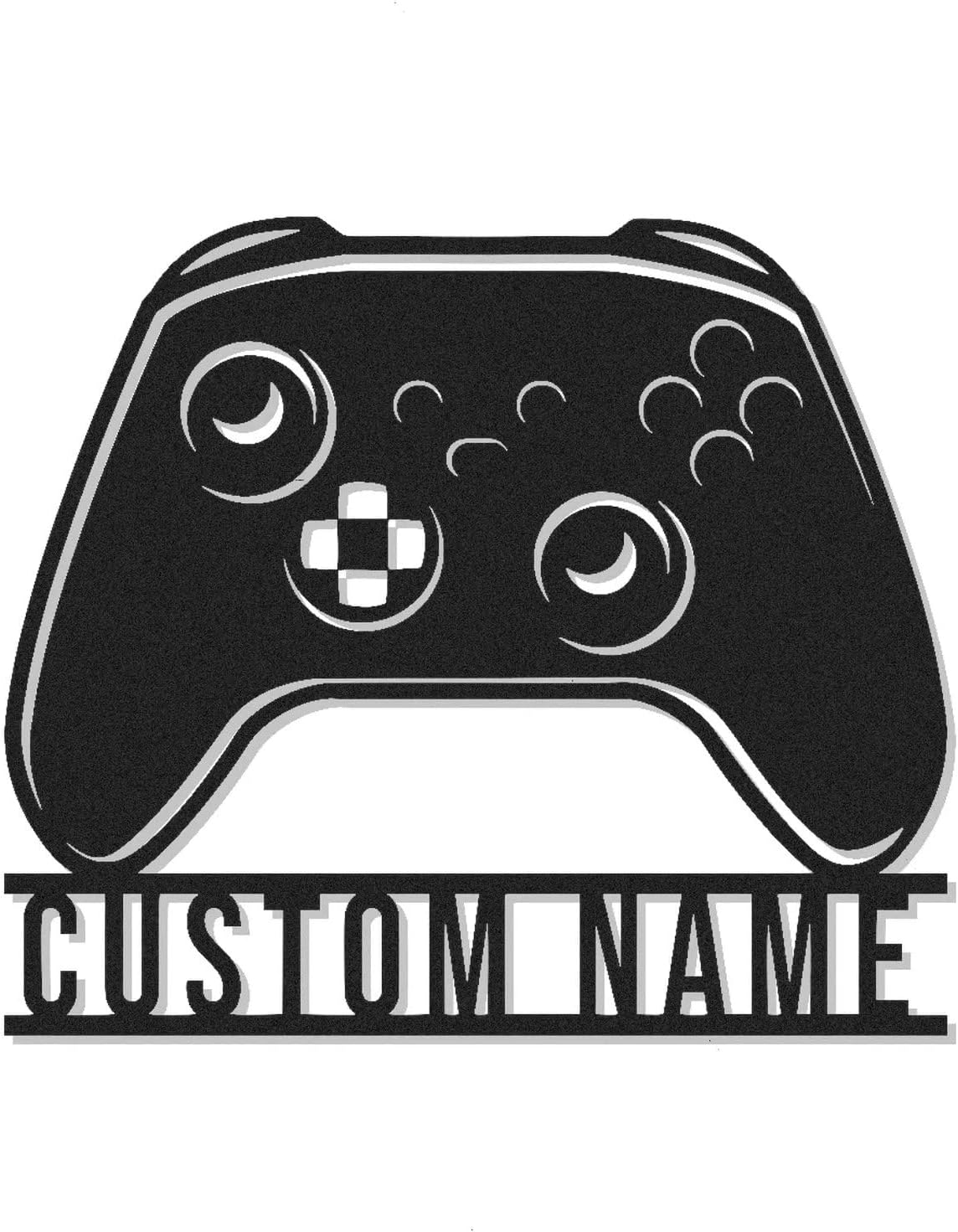 Personalized Gamer Tag LED Sign | Custom Game Controller Metal Wall Art | Video Game Room Decor for Teen Boys | RGB Backlit Gaming Setup