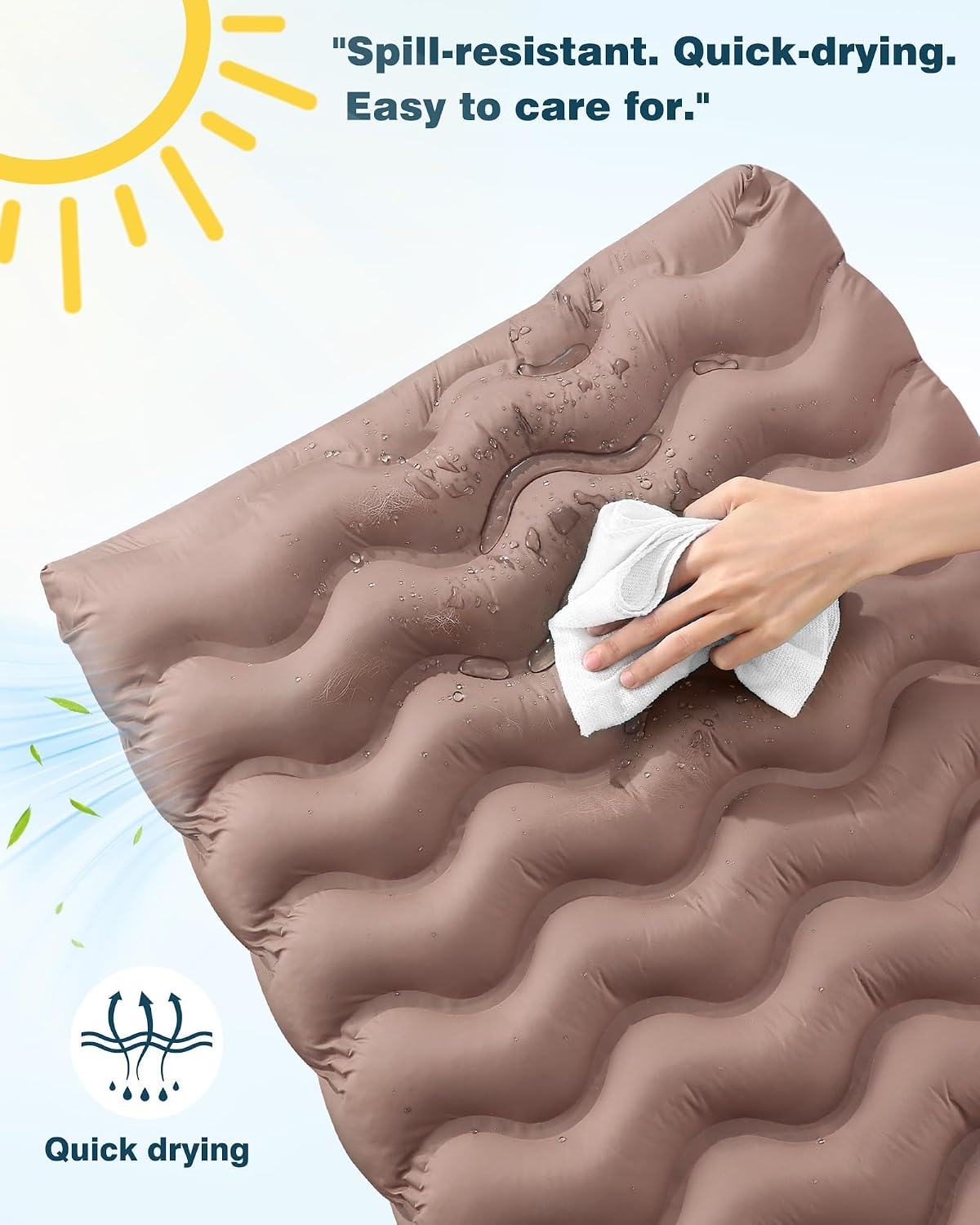 Washable Dog Bed, Cooling Dog Crate Bed Mat with Memory Foam, Water-Resistant Outdoor Dog Bed for Large Medium Small Dogs