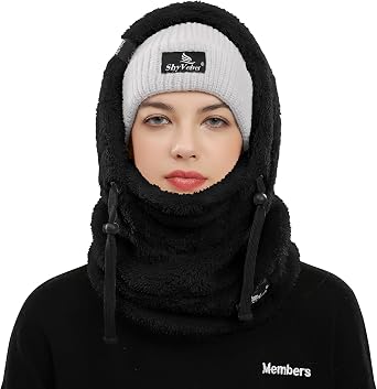 Shy Velvet Thermal Balaclava Unisex Wind-Resistant Ski Mask Fleece Cycling Motorcycle Balaclava Men Face Coverings Women Cold Weather Face Mask Female