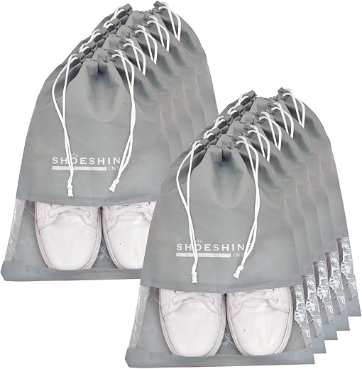 SHOESHINE Shoe Bag for Storage Shoes for Men and Women Travel Essentials Shoe Cover or Shoe Bags Pouches Transparent Shoe ...