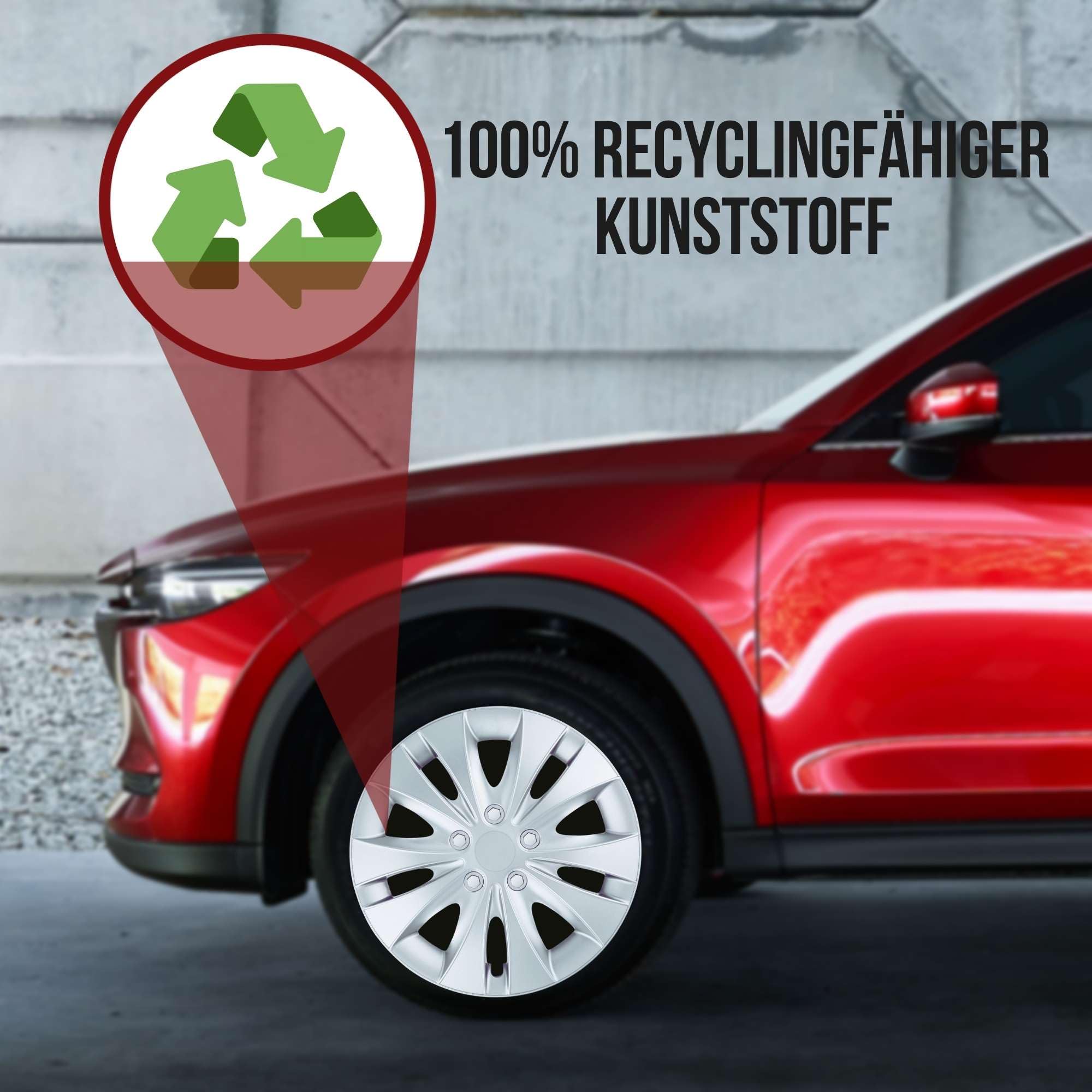 Albrecht - Enjoliveurs Argent 15 Pouces Pour Jantes Acier, Plastique Haute Qualité, Peinture Durable, Fabriqué En UE