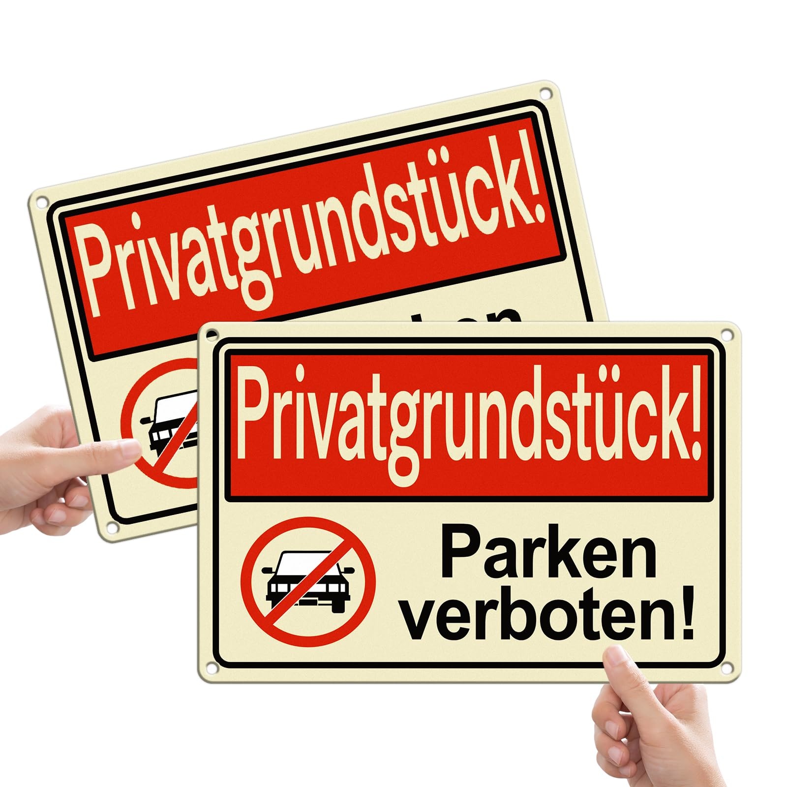 Goodvia Privatschild Aus Aluminium 20x30 Cm – Reflektierend, Wasserdicht, UV-beständig