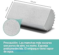 Vista 6 de 4 paquetes de esponja para limpieza húmeda, esponja gris para limpieza de polvo, herramienta de limpieza reutilizable para el hogar para persianas