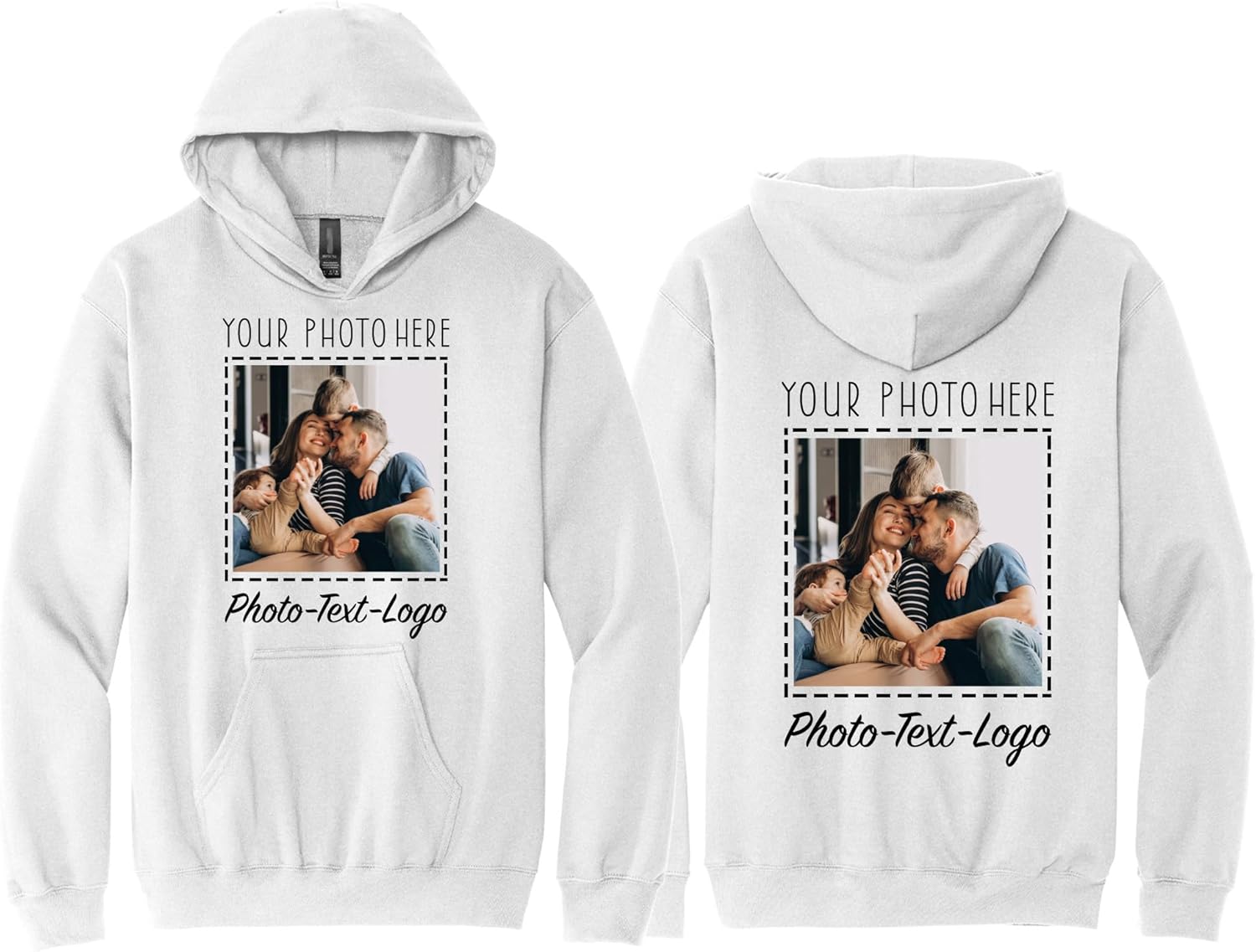 Personalized Clothing with Your Photo Custom T-Shirts, Sweatshirts & Hoodies Add Text or Logo Front - Image 4