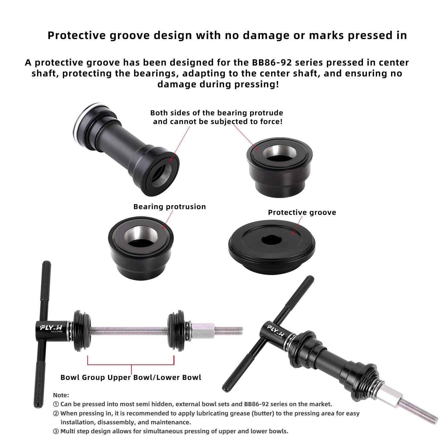MTB Tools Bottom Bracket Bearing Press Tool – For BMX & Mountain Bike Bearing Installation