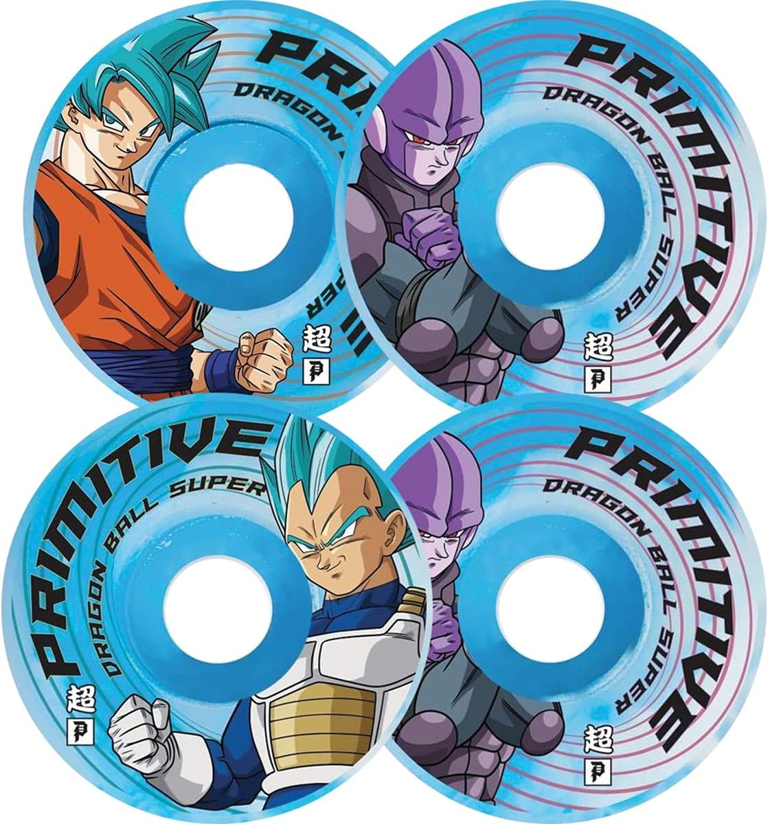 Primitive Skateboarding DBS2 Survival Team Blue Skateboard Wheels - 52mm 99a (Set of 4)