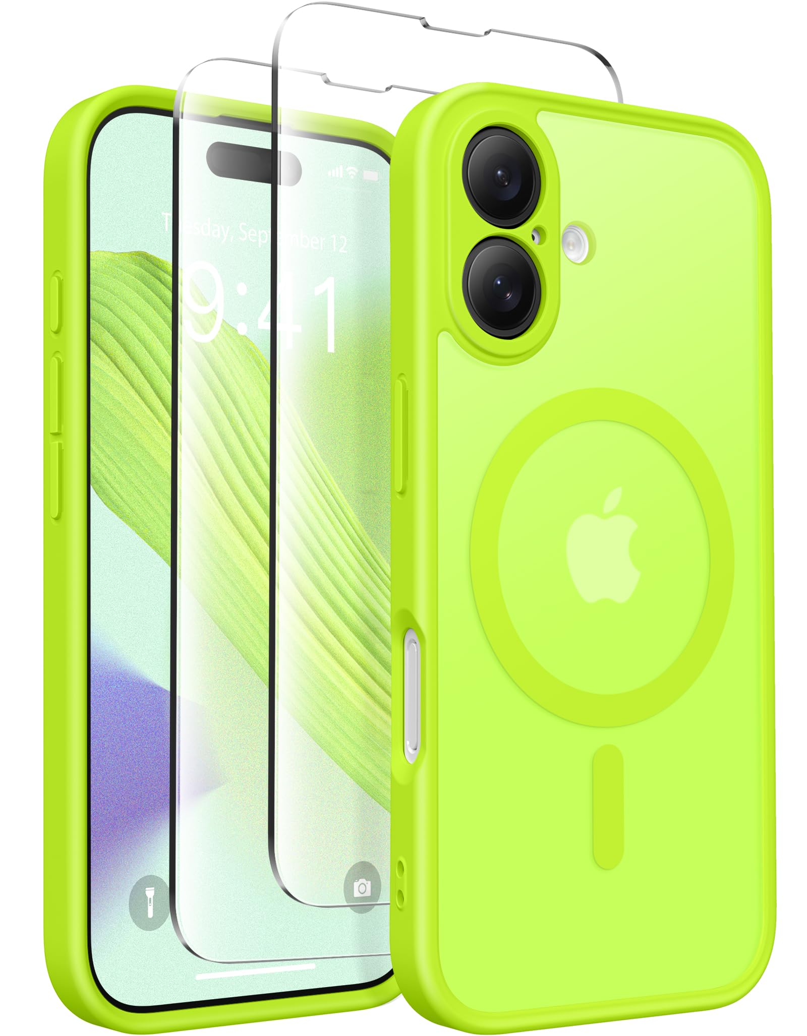 CAPRARO Magnetic Compatible with iPhone 16 Case, Upgraded [Full Camera Protection] [Compatible with MagSafe] Protective Translucent Matte Women Girl