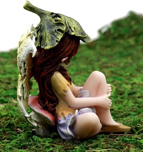 Miniatura 4 de Ebros Gift Figura de hadas encantada para jardín de hadas amarillas, flores de dalia de 3 pulgadas de alto, ideas de hadas en miniatura para tu