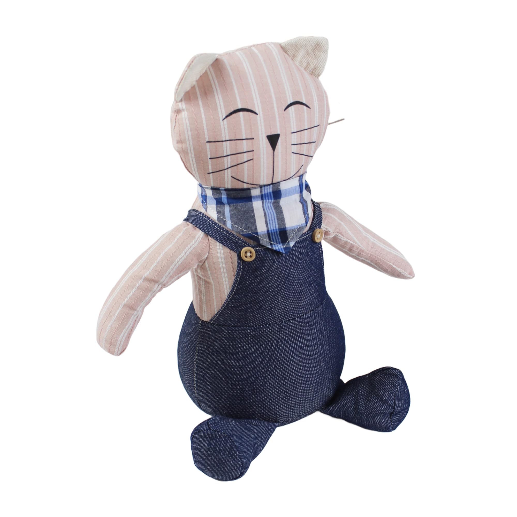 Peggy Wilkins Fabric Weighted Novelty Door Stop – Decorative Doorstop for Home Interiors and Office Cute Novelty Stopper - (County Cat)